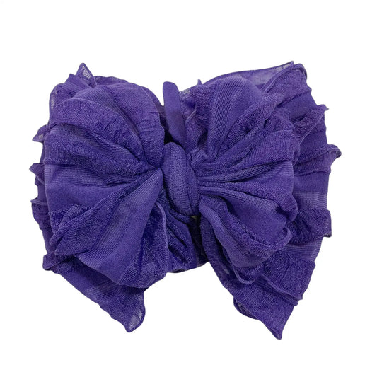 Ruffled Headband - grape