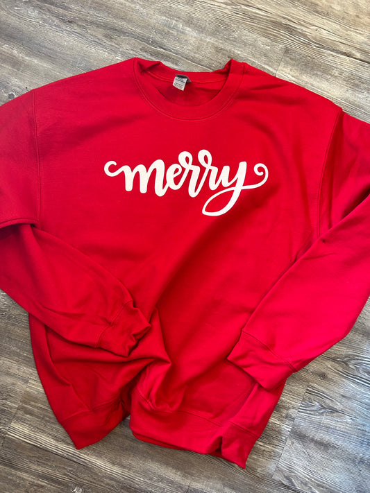 Women’s Red Merry Sweatshirt