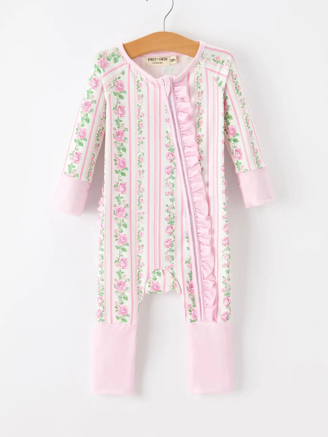 Pink Floral Sleeper Romper