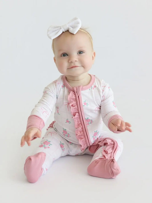 Tied with Roses Ruffle Romper