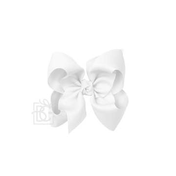 5.5" White Grosgrain Bow