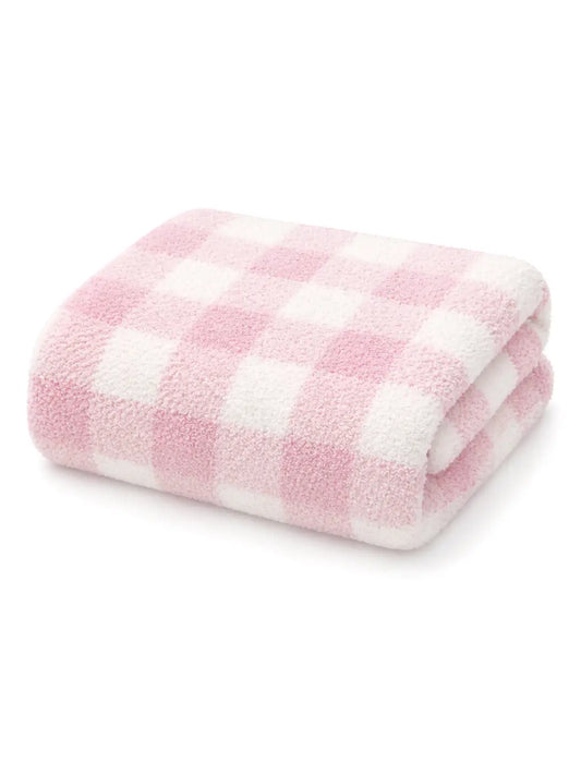 Phufy Bliss Gingham Blanket - Petal Pink