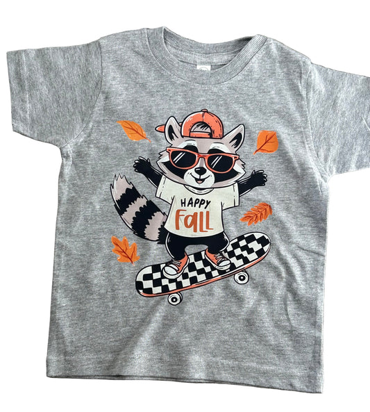Happy Fall Cool Raccoon Tee