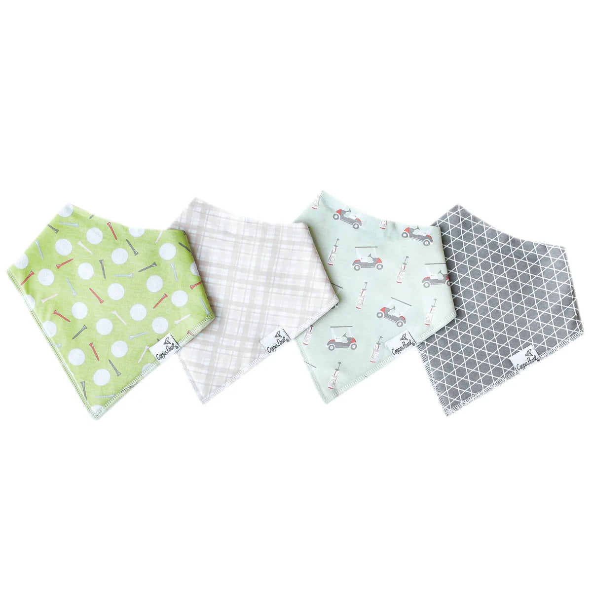 Copper Pearl Bandana Bib Set (4-pack) - Bogey