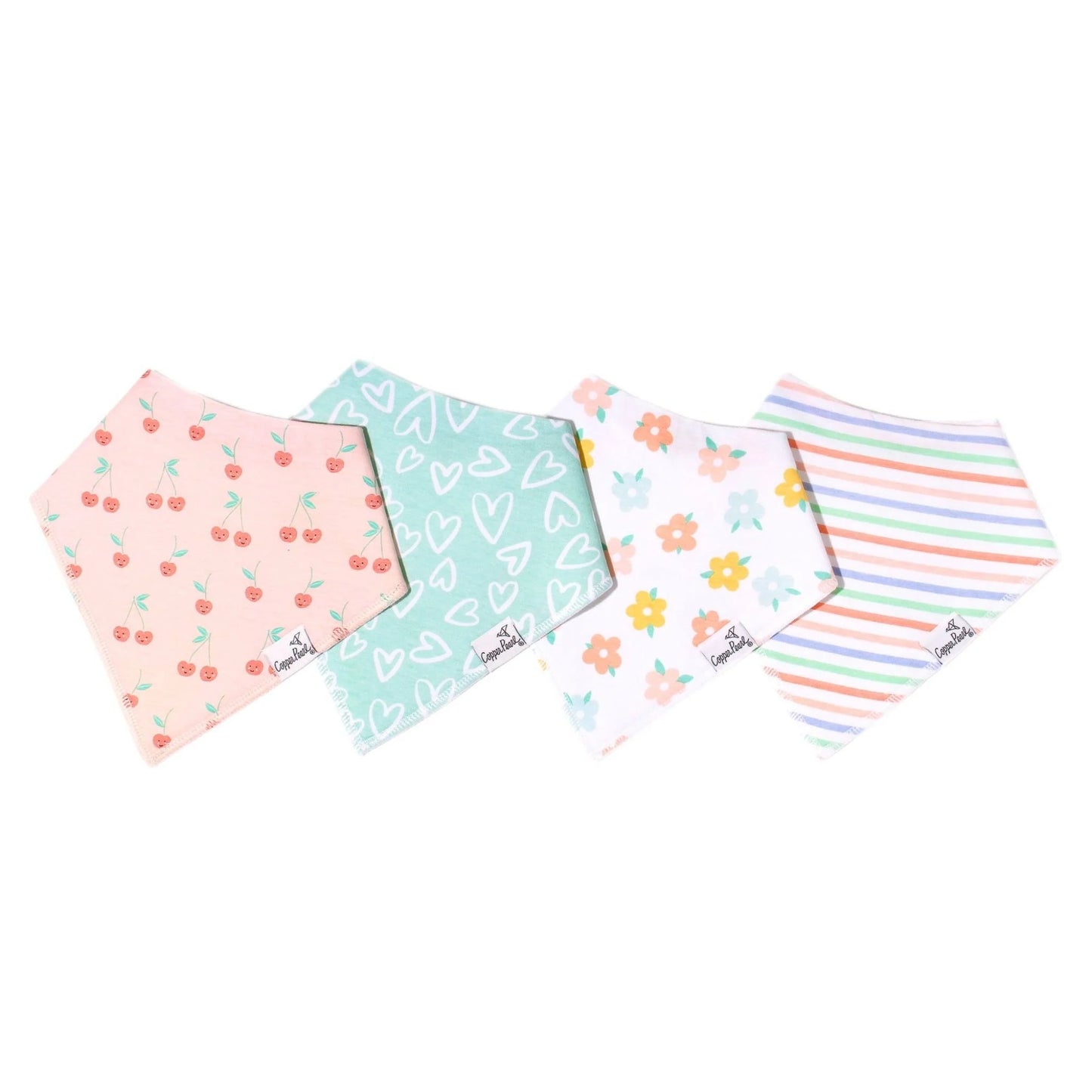 Copper Pearl Bandana Bib Set (4-pack) - Cheery