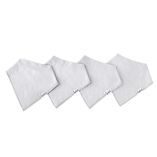 Copper Pearl Bandana Bib Set (4-pack) - Grey