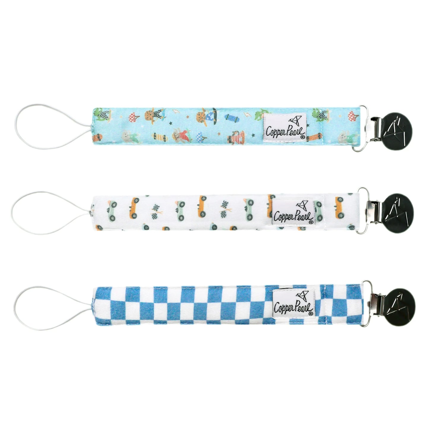 Copper Pearl Binky Clips (Set of 3) - Speedster