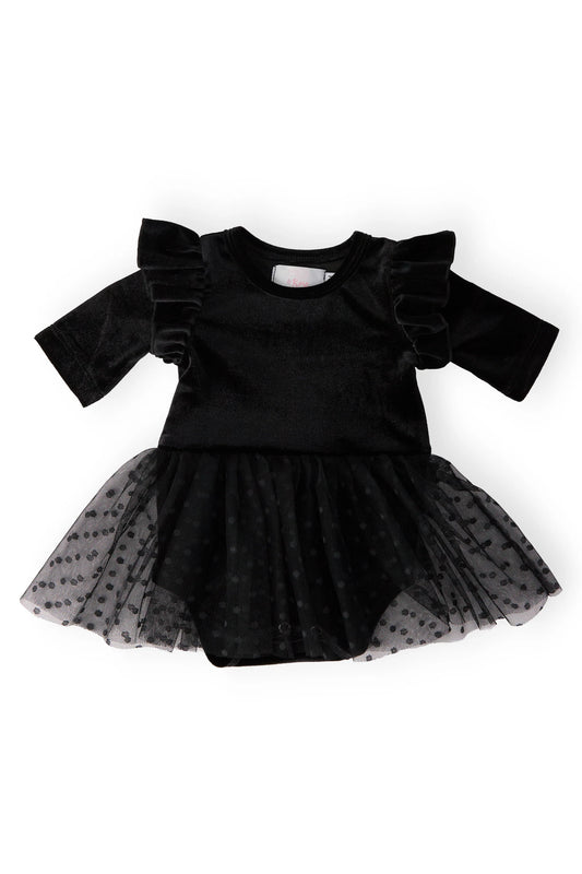 Black Velvet Tutu Bodysuit