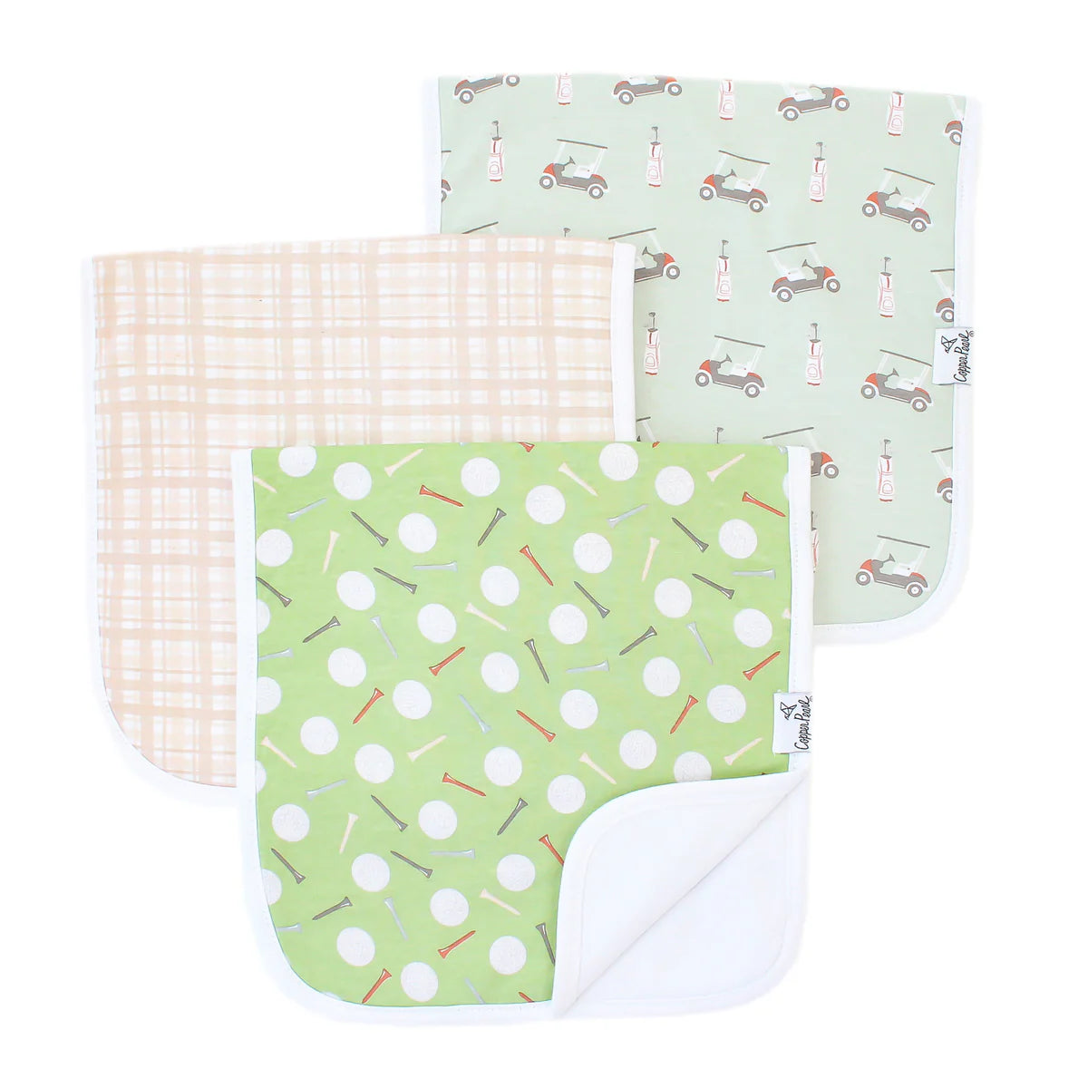 Copper Pearl Burp Cloth Set (3-pack)