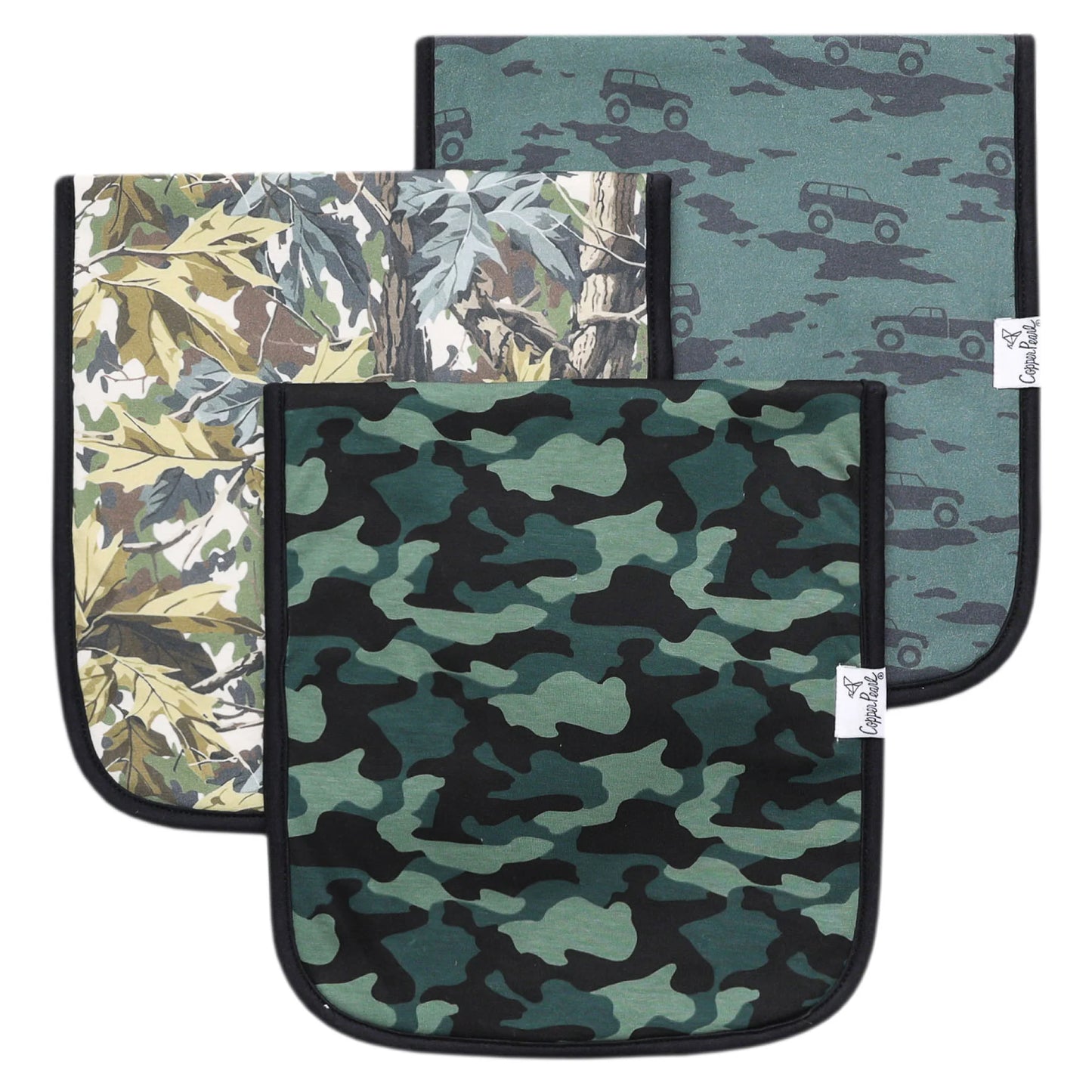 Copper Pearl Burp Cloth Set (3-pack) - Hunter