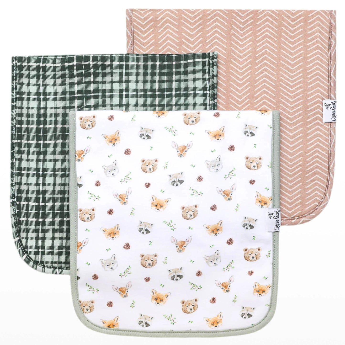Copper Pearl Burp Cloth Set (3-pack) - Wilder