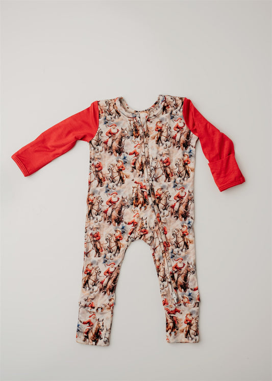 Cowboy Claus Footie Romper
