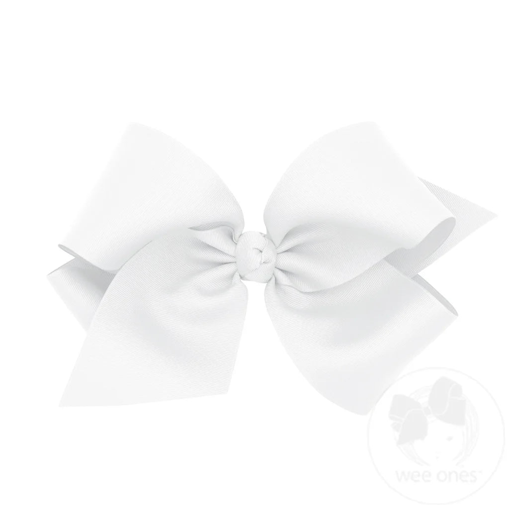 Colossal Grosgrain Bow - White