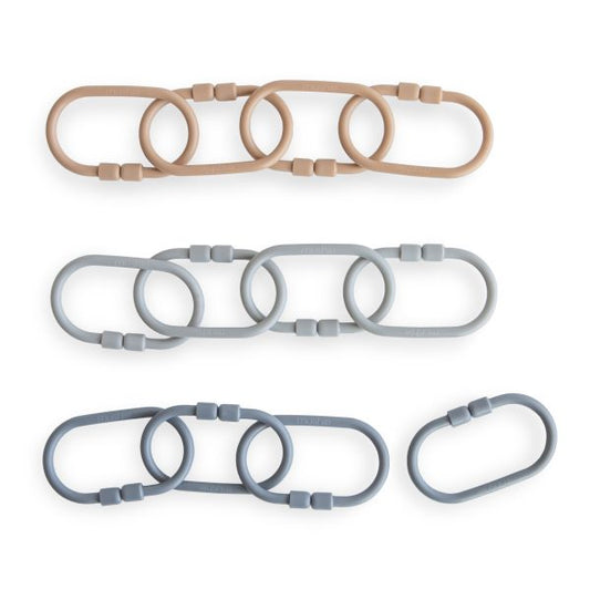 Chain Link Rings - natural/stone/tradewinds