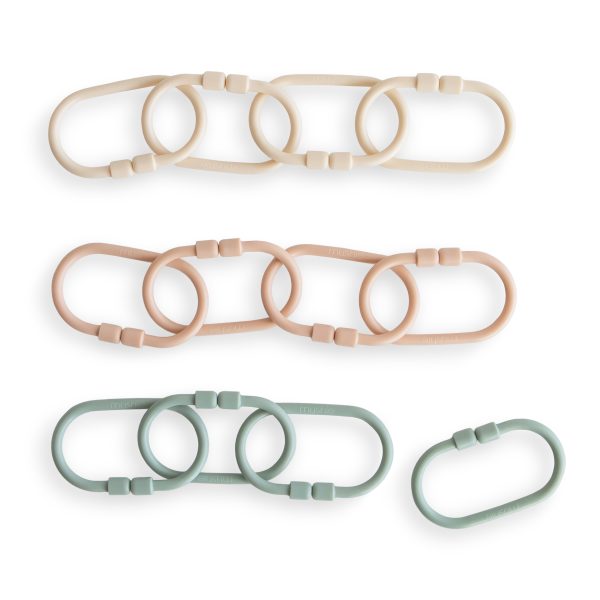 Chain Link Rings - shifting sand/blush/cambridge blue