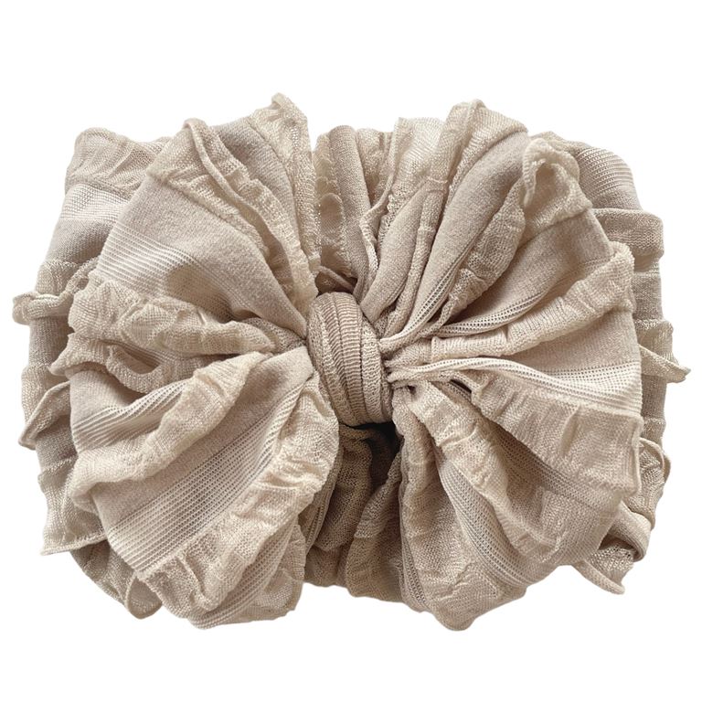 Ruffled Headband - champagne