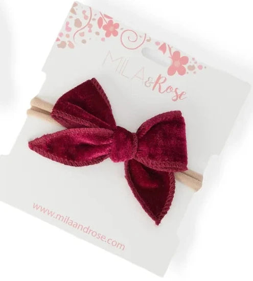 Classic Headband - Cranberry Velvet