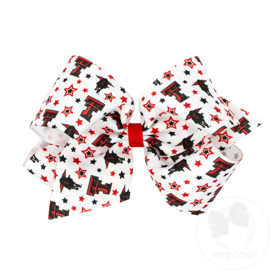 King Texas Tech Star Print Bow