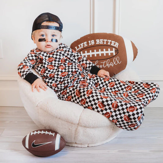 Checkered Football Sleep Sack