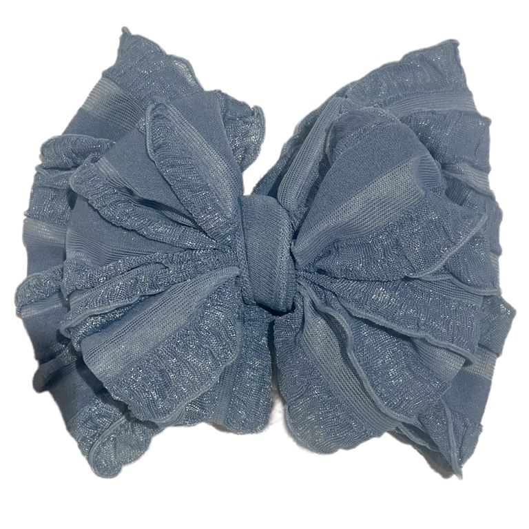 Ruffled Headband - denim