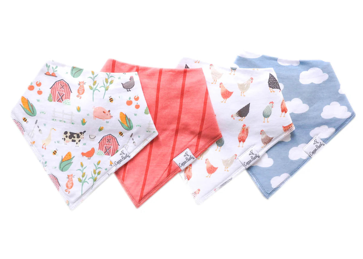 Copper Pearl Bandana Bib Set (4-pack)