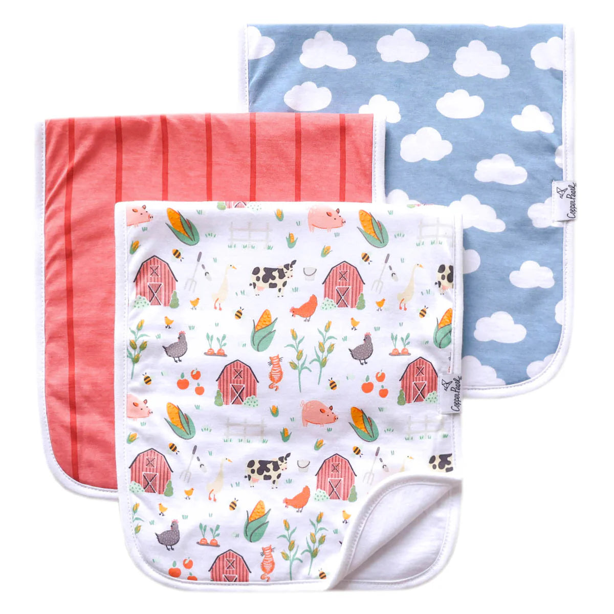 Copper Pearl Burp Cloth Set (3-pack)