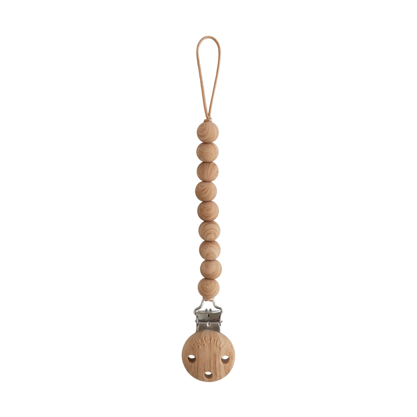Silicone Pacifier Clip | Hera (Faux Wood)