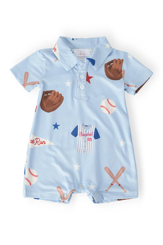 Home Run Polo Romper