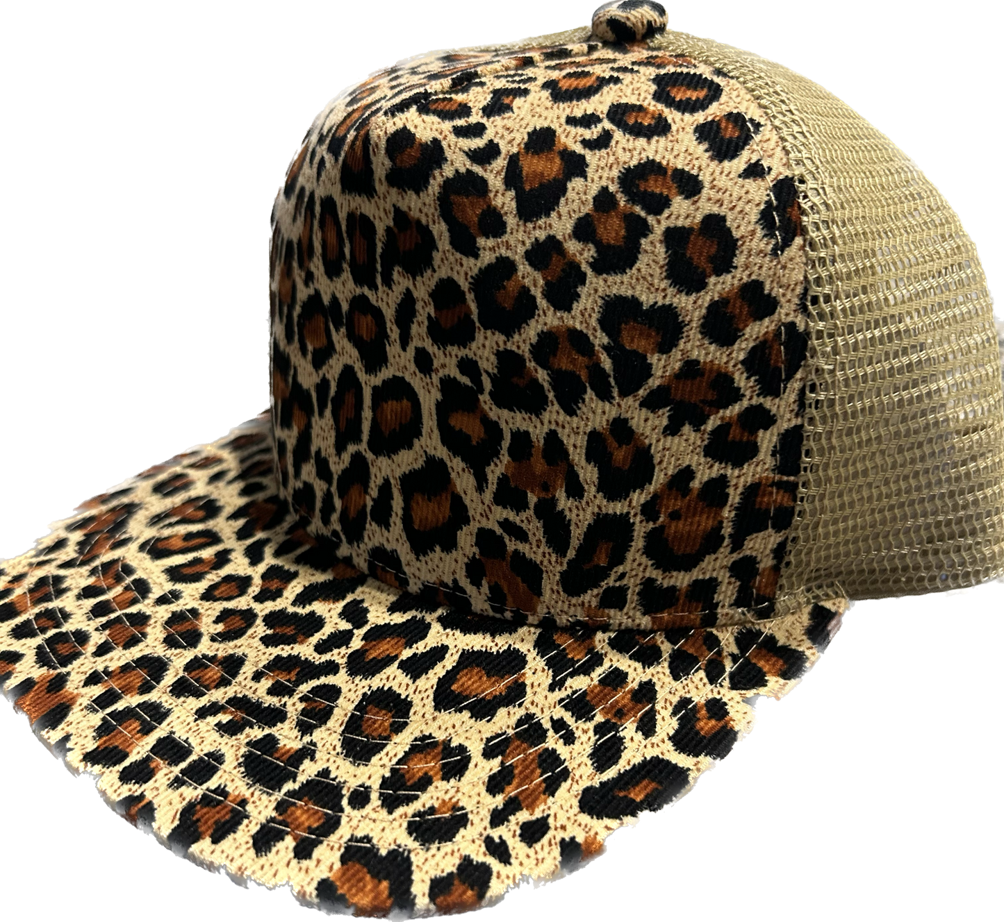 Leopard Mesh SnapBack Hat