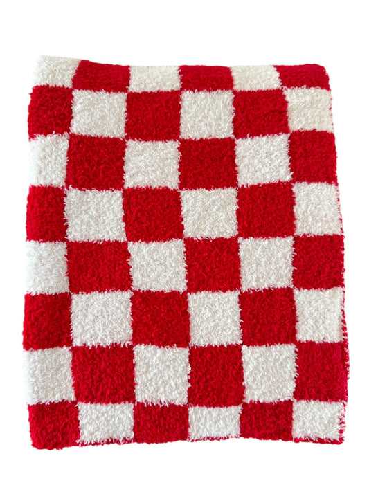 Phufy Bliss Checker Blanket - Red