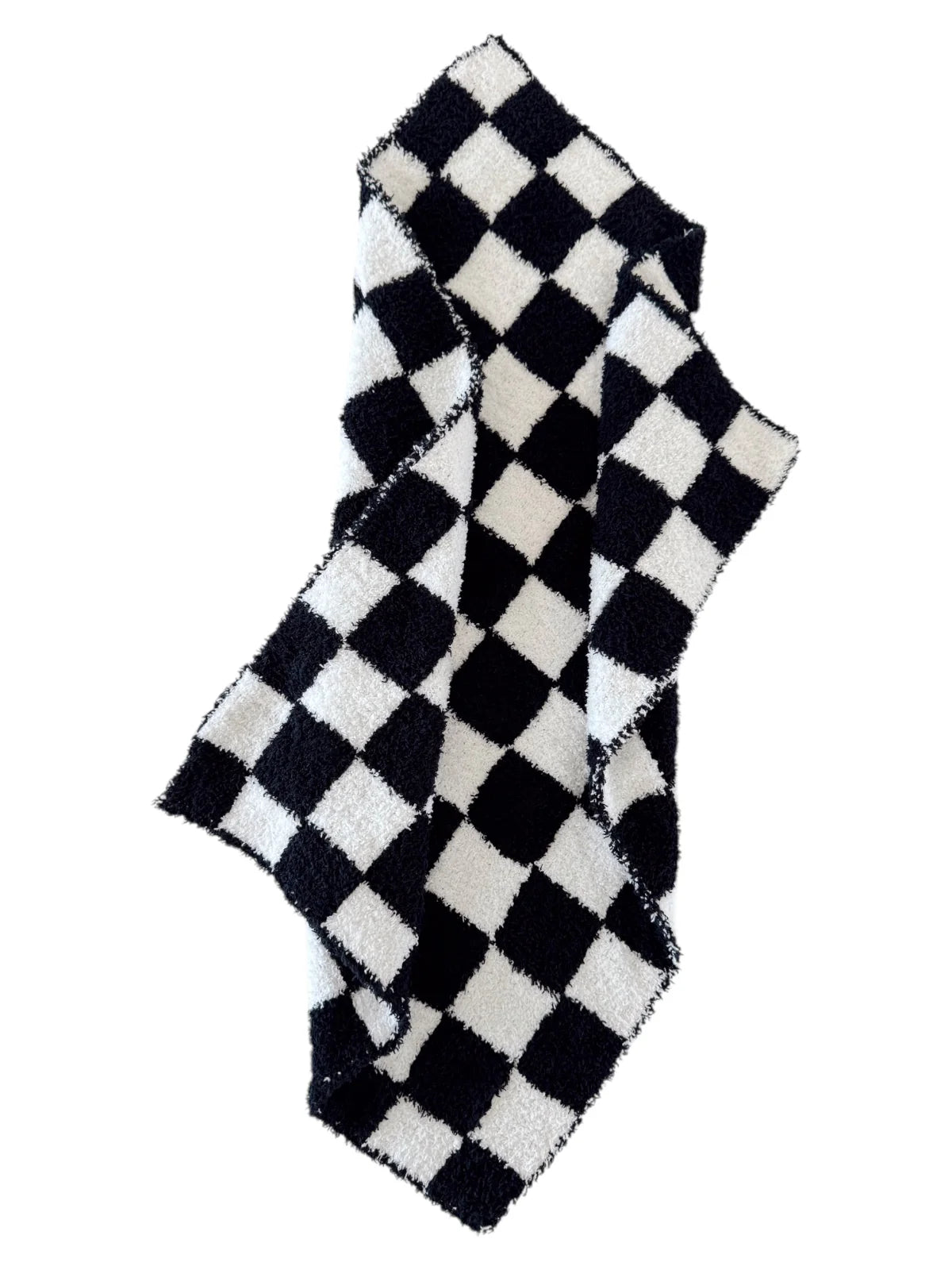 Phufy Bliss Checker Mini Blanket-Black