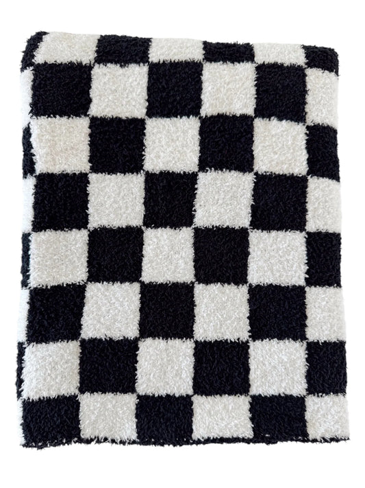 Phufy Bliss Checker Blanket - Black