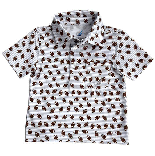 Performance Football Print Polo