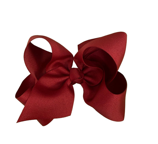 5.5" Wine Grosgrain Bow
