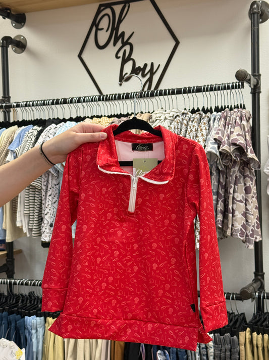 Red Go Team Quarter Zip