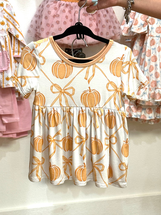 Coral Pumpkin Dress w/shorts