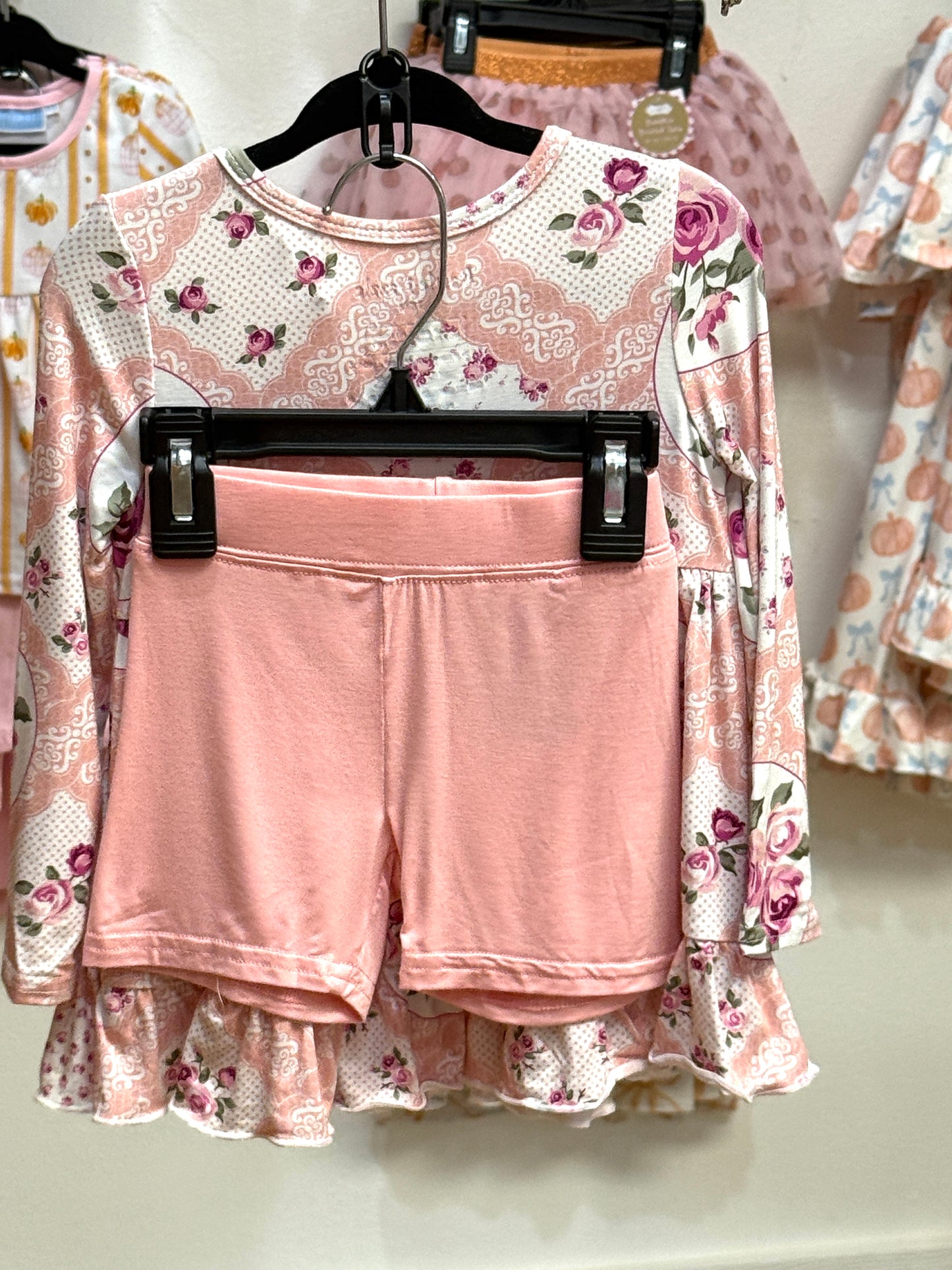 Pink Floral Dress w/shorts