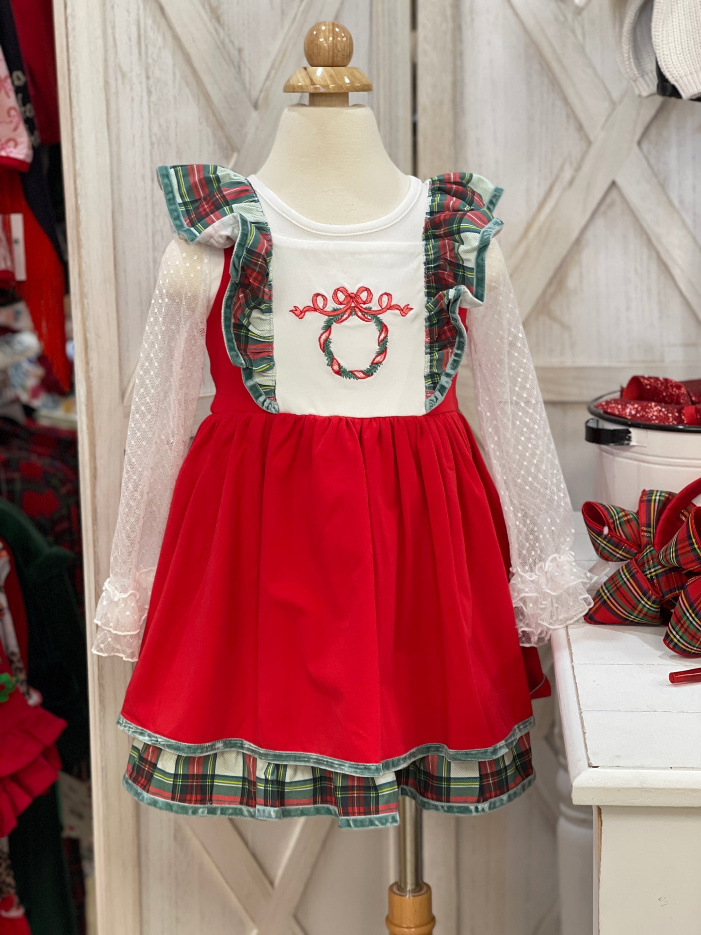 Embroidery Pinafore Dress