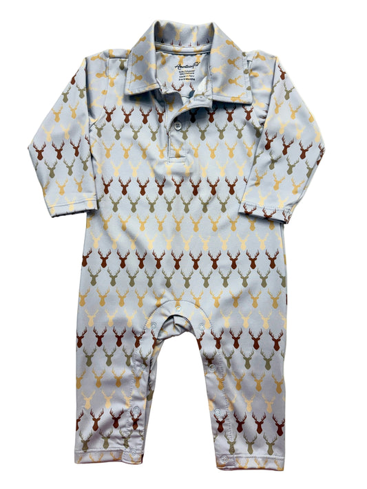 Rustic Stag Long Sleeve Romper