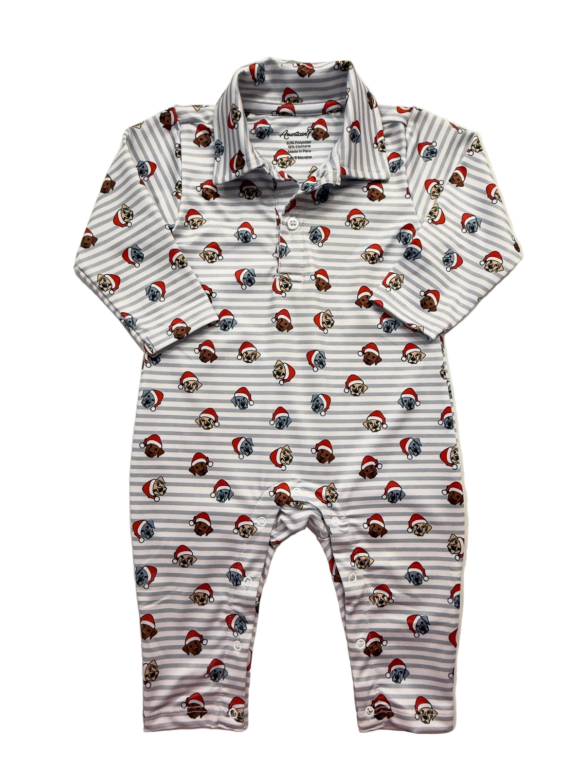 Christmas Dogs Long Sleeve Romper