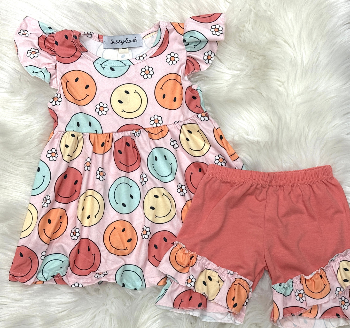 Pink Smile Short Set