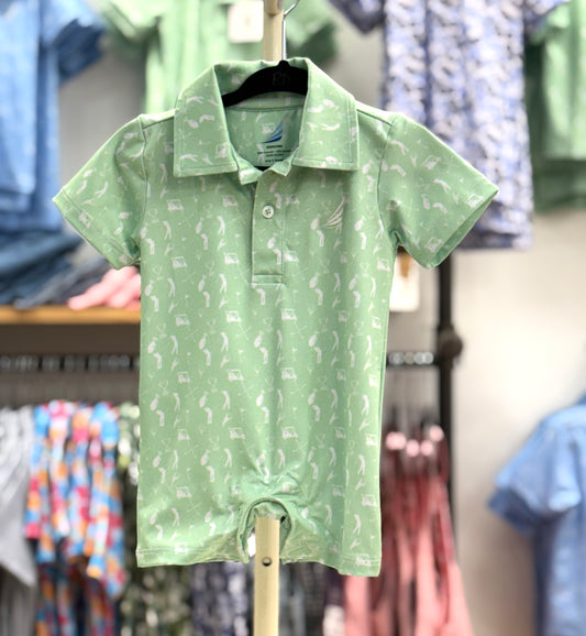 Green Golf Romper