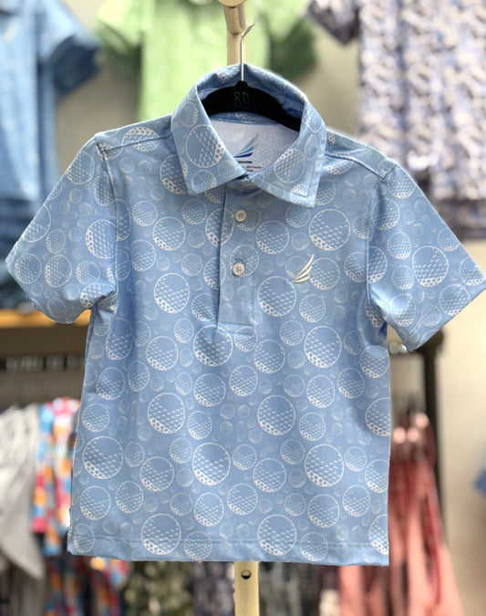 Blue Golf Balls Polo