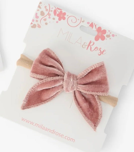 Classic Headband - Vintage Pink Velvet