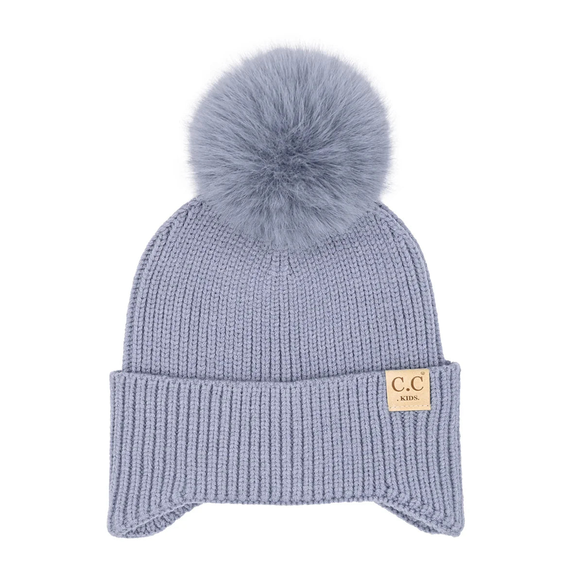 CC Beanie Kids Pom Ear Flap Beanie - Lavender