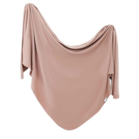 Copper Pearl Knit Swaddle Blanket - Pecan