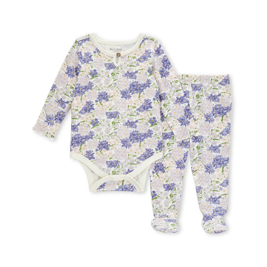 Preemie Floral Bundle Bodysuit & Footed Pant Set