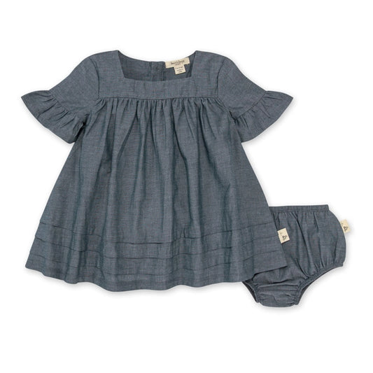 Chambray Dress with Diaper Cover