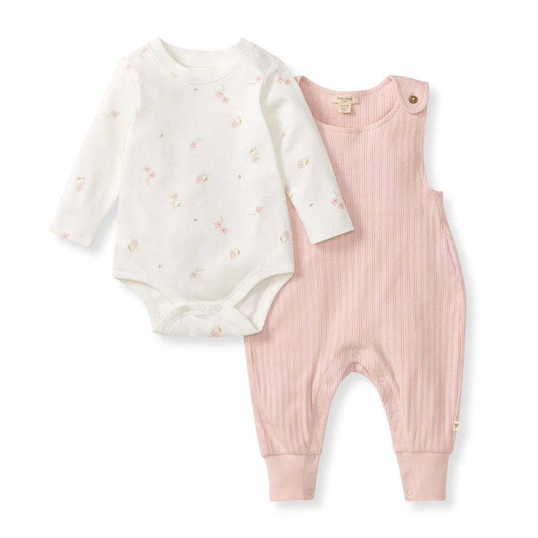 Floral Bodysuit Overall Set