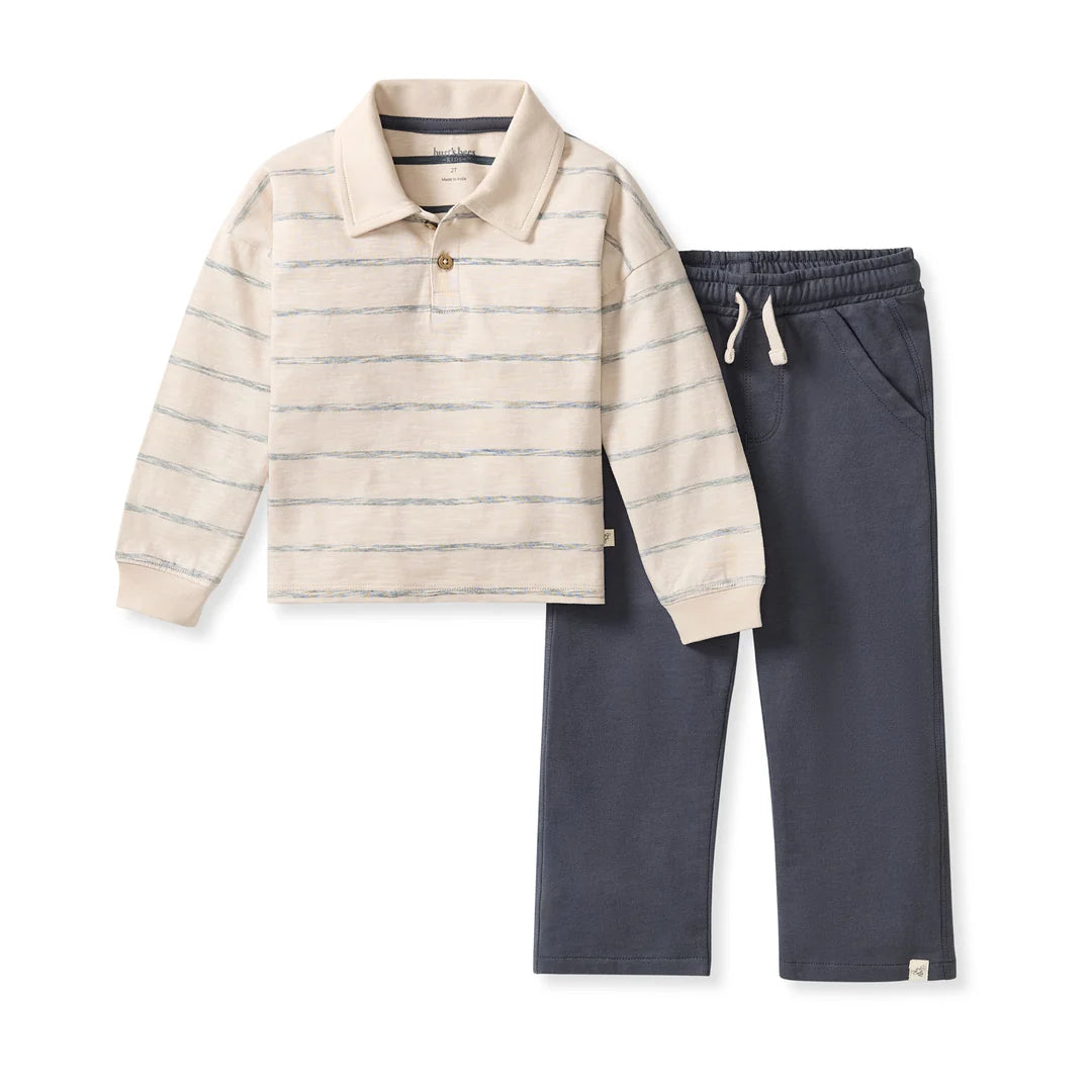 Stripe Polo Set